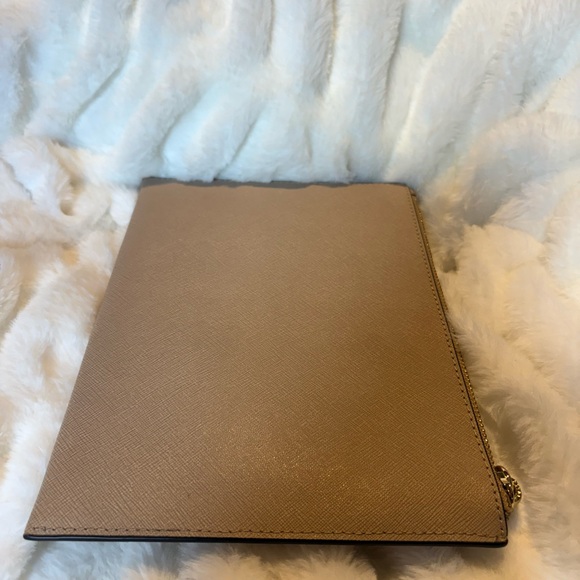 Michael Kors Tan Clutch with Gold Accents - Picture 3 of 8